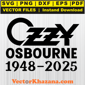 Ozzy Osbourne 1948 2025 Black Svg