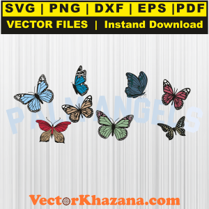 Palm Angel Butterfly Svg Png