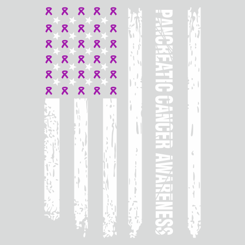 Pancreatic Cancer Awareness USA Flag Svg