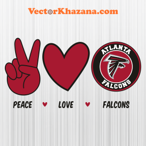 Peace Love Atlanta Falcons Svg