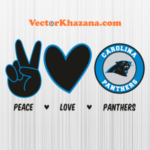 Peace Love Carolina Panthers Svg