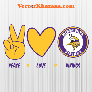 Peace Love Minnesota Vikings Svg