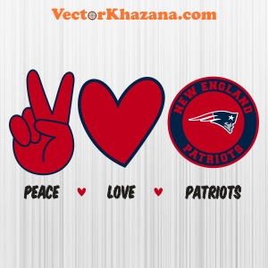 Peace Love New England Patriots Svg
