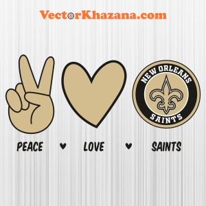 Peace Love New Orleans Saints Svg