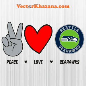 Peace Love Seattle Seahawks Svg