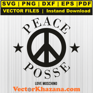 Love Moschino Peace Posse Svg Png