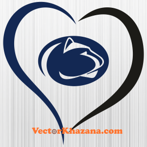 Penn State Nittany Lions Heart Svg