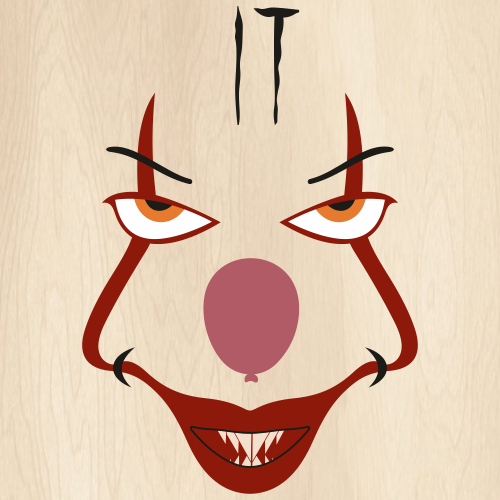 Pennywise Balloon Face Svg