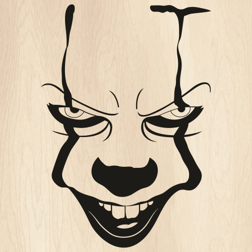 IT Pennywise The Clown SVG | Pennywise Face Outline PNG | Pennywise ...
