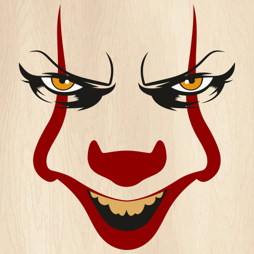 Pennywise Clown Face SVG