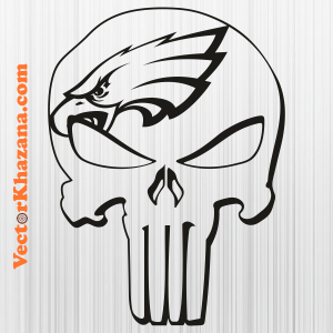 Philadelphia Eagles Punisher Skull Svg