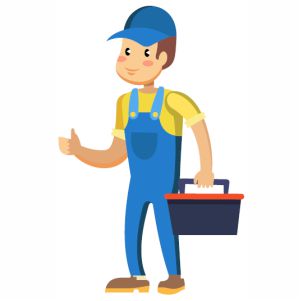 Plumber With Toolbox vector file