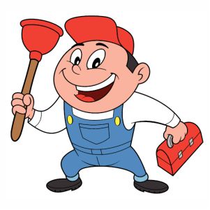 Plumber Man With Plunger vector file