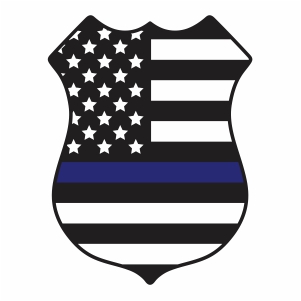 Police Badge American Flag Vector