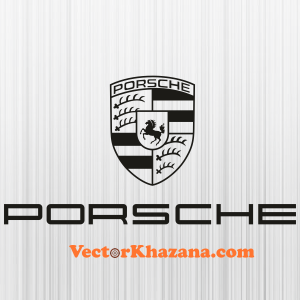 Porsche  Black Logo Svg