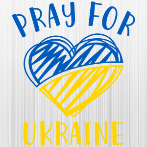 Pray For Ukraine Heart Svg