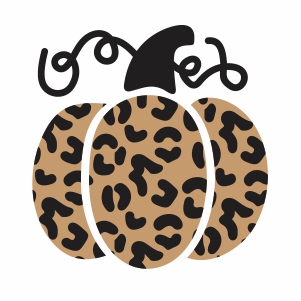 Leopard Print Pumpkin Svg