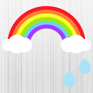 Rainbow with Cloud  Water Svg