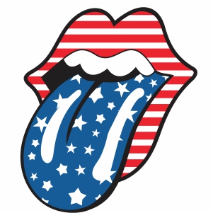 American Flag Tongue Vector