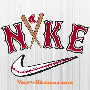 Nike Red Sox Swoosh Svg