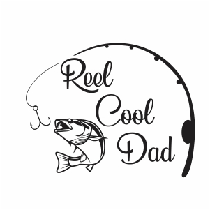 Reel Cool Dad, Funny Fishing, American Flag, Png Printable, Digital Fi