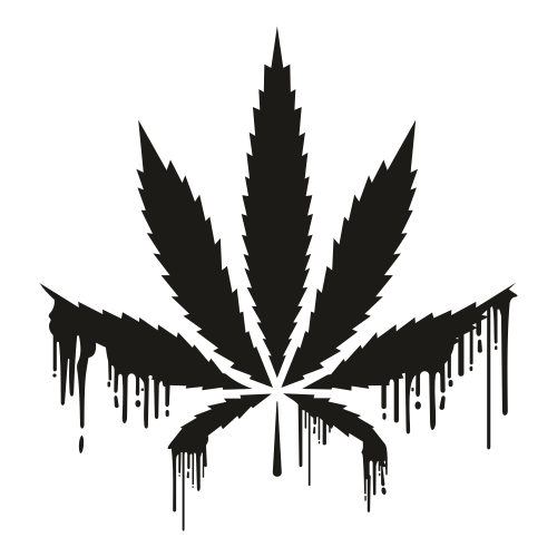 Cannabis Dripping Leaf Svg