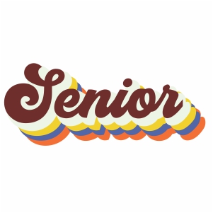 Retro Senior logo svg cut file 