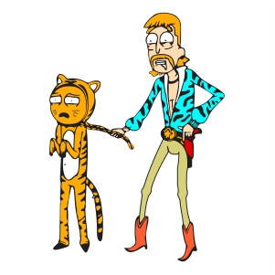 Rick and Morty Tiger king vector