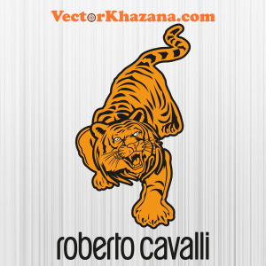 Roberto Cavalli Angry Roaring Tiger Svg | Roberto Cavalli Png