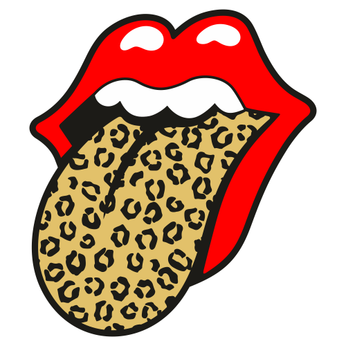 Rolling Stones Leopard Print Svg
