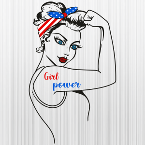 Rosie The Riveter American Girl Power Svg