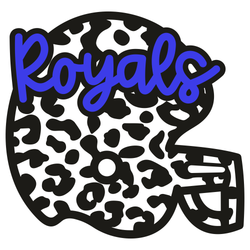 Leopard Print Royals Helmet Svg