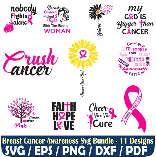 Breast Cancer Awareness Svg Bundle