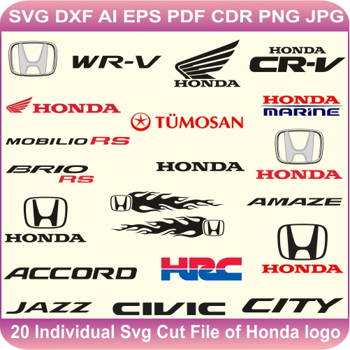 Honda Pack Logos Svg Cut Files