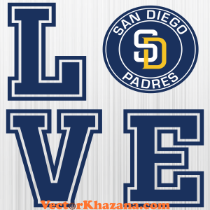 San Diego Padres Love Svg