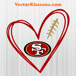San Francisco 49ers Heart Svg