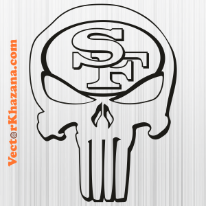 San Francisco 49ers Punisher Skull Svg
