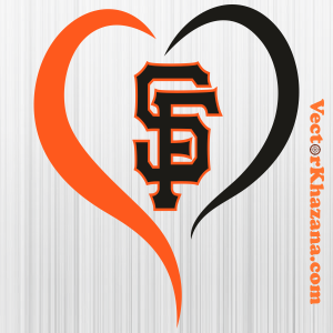 San Francisco Giants Heart Svg