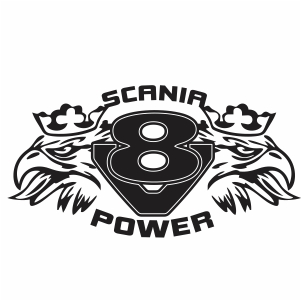 Scania V 8 Power Logo Vector