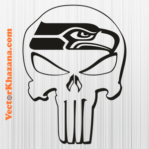 Seattle Seahawks Punisher Skull Svg