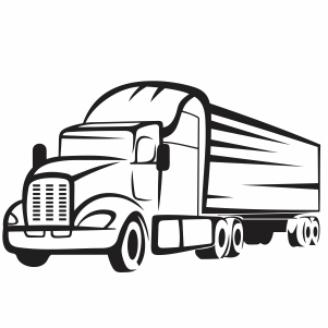 Semi truck svg cut file