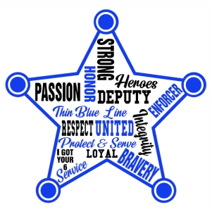 Sheriff Badge Police Badge logo svg cut