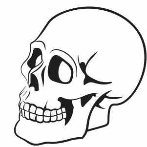 happy Skull face svg file