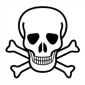 Skull and Crossbones with Bow Monogram Base Design Digital File Jpeg Png SVG EPS DXF Formats Instant Download