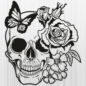 Skull Roses Svg