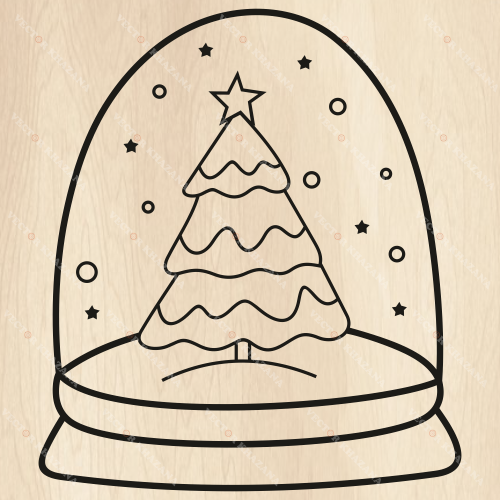 Snowball With Tree Svg