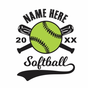 Softball Emblem Svg