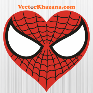 Spider Man Heart Svg