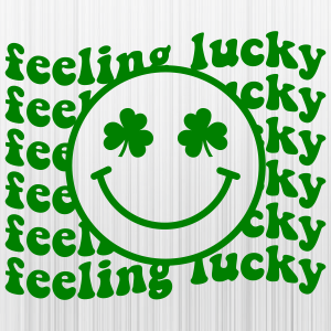 St Patricks Feeling Lucky Smiley Svg