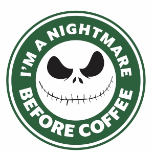 Nightmare Before Christmas SVGPNG Nightmare Before Coffee